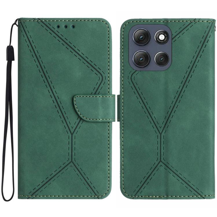 For Motorola Moto G56 5G Stitching Embossed Leather Phone Case(Green) - free shipping - PMC TechLife - Order now!