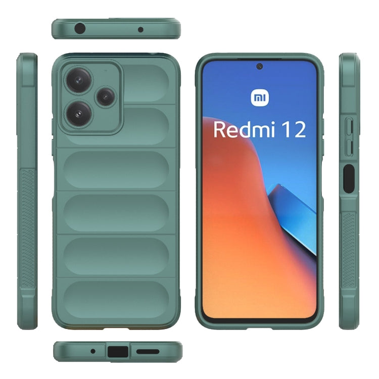 For Xiaomi Redmi 12 5G Magic Shield TPU + Flannel Phone Case(White) - Xiaomi Cases by PMC TechLife | Online Shopping South Africa | PMC TechLife | Buy Now Pay Later Mobicred