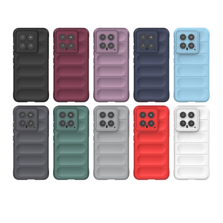 For Xiaomi 14 5G Magic Shield TPU + Flannel Phone Case(Grey) - 14 Cases by PMC TechLife | Online Shopping South Africa | PMC TechLife | Buy Now Pay Later Mobicred