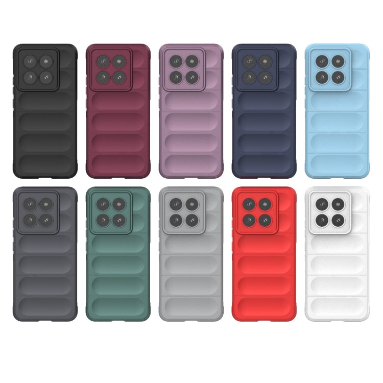 For Xiaomi 14 Pro 5G Magic Shield TPU + Flannel Phone Case(Dark Green) - 14 Pro Cases by PMC TechLife | Online Shopping South Africa | PMC TechLife | Buy Now Pay Later Mobicred