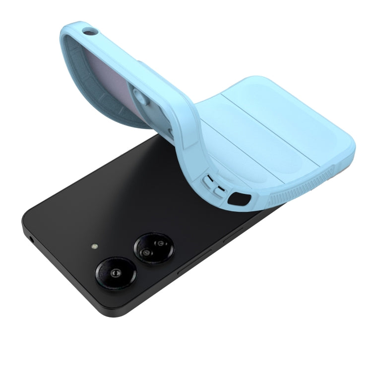 For Xiaomi Redmi 13C 4G Global Magic Shield TPU + Flannel Phone Case(Light Blue) - 13C Cases by PMC TechLife | Online Shopping South Africa | PMC TechLife | Buy Now Pay Later Mobicred