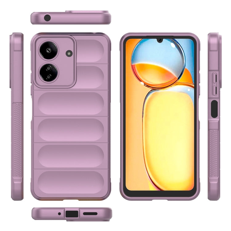 For Xiaomi Redmi 13C 4G Global Magic Shield TPU + Flannel Phone Case(Purple) - 13C Cases by PMC TechLife | Online Shopping South Africa | PMC TechLife | Buy Now Pay Later Mobicred