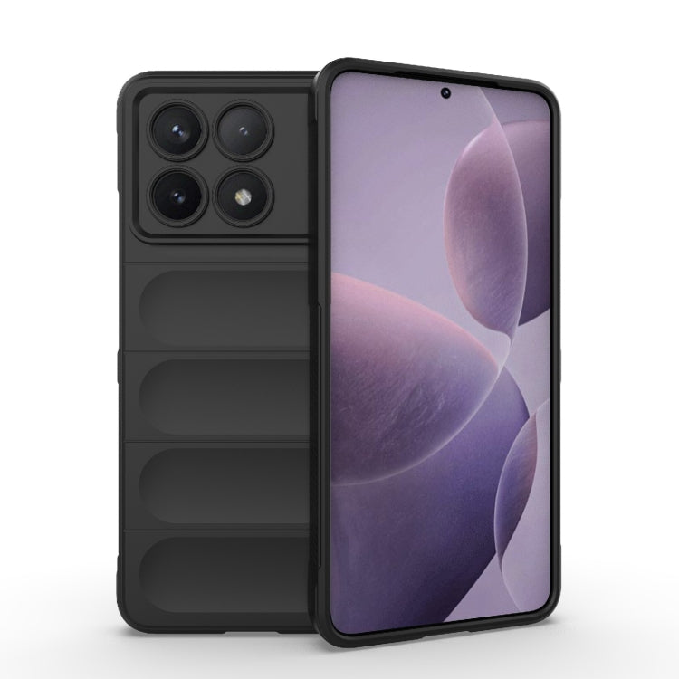 For Xiaomi Redmi K70 / K70 Pro 5G Magic Shield TPU + Flannel Phone Case(Black) - K70 Pro Cases by PMC TechLife | Online Shopping South Africa | PMC TechLife | Buy Now Pay Later Mobicred