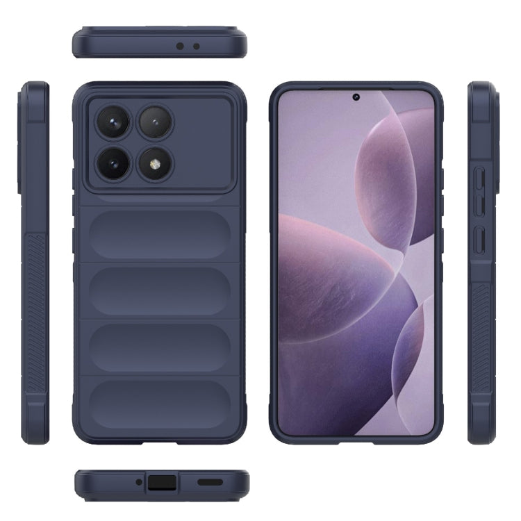 For Xiaomi Redmi K70 / K70 Pro 5G Magic Shield TPU + Flannel Phone Case(Dark Blue) - K70 Pro Cases by PMC TechLife | Online Shopping South Africa | PMC TechLife | Buy Now Pay Later Mobicred