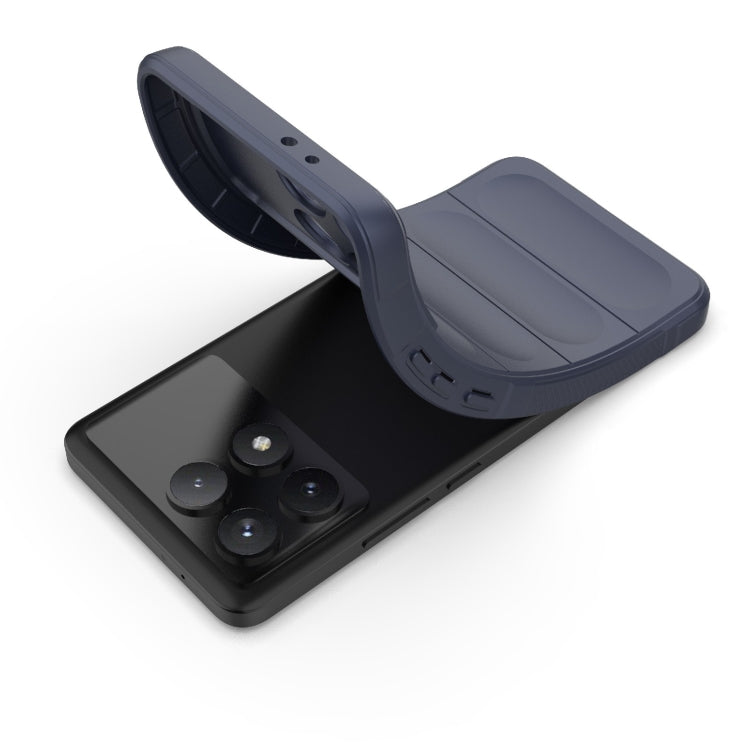 For Xiaomi Redmi K70 / K70 Pro 5G Magic Shield TPU + Flannel Phone Case(Dark Blue) - K70 Pro Cases by PMC TechLife | Online Shopping South Africa | PMC TechLife | Buy Now Pay Later Mobicred