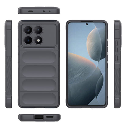 For Xiaomi Redmi K70E 5G Magic Shield TPU + Flannel Phone Case(Dark Grey) - K70E Cases by PMC Jewellery | Online Shopping South Africa | PMC Jewellery | Buy Now Pay Later Mobicred