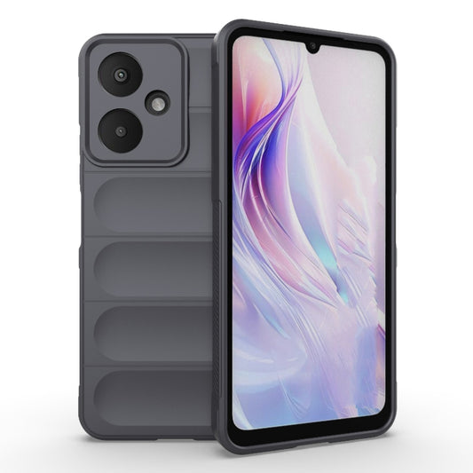 For Xiaomi Redmi 13C 5G Magic Shield TPU + Flannel Phone Case(Dark Grey) - 13C Cases by PMC Jewellery | Online Shopping South Africa | PMC Jewellery | Buy Now Pay Later Mobicred