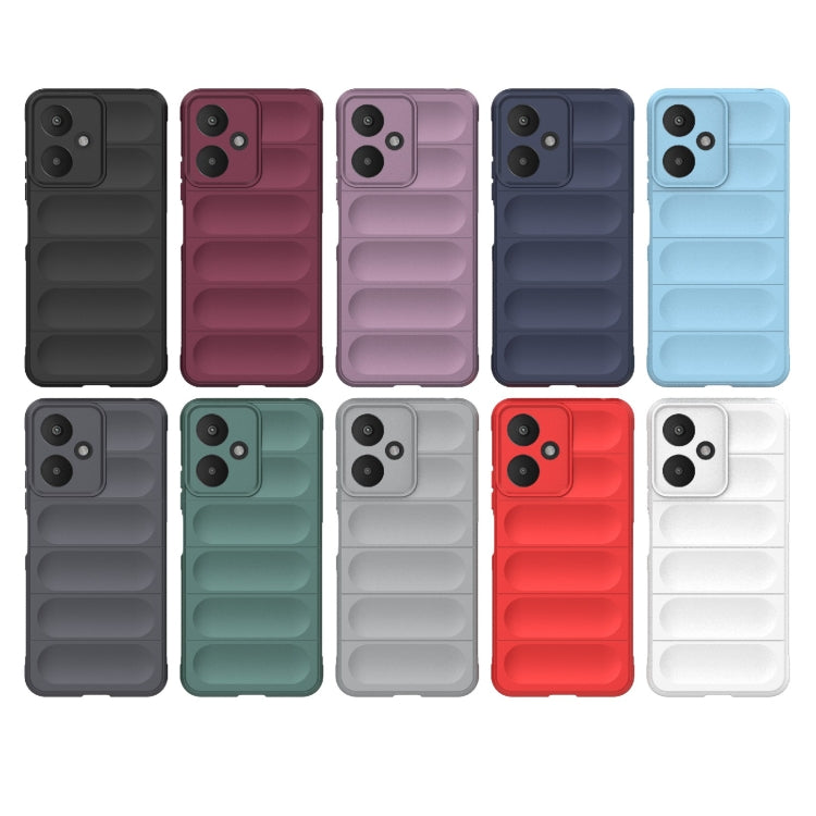 For Xiaomi Redmi 13C 5G Magic Shield TPU + Flannel Phone Case(Wine Red) - 13C Cases by PMC TechLife | Online Shopping South Africa | PMC TechLife | Buy Now Pay Later Mobicred
