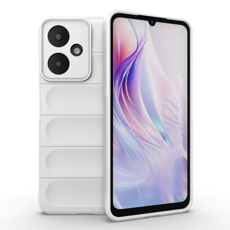 For Xiaomi Redmi 13C 5G Magic Shield TPU + Flannel Phone Case(White) - 13C Cases by PMC Jewellery | Online Shopping South Africa | PMC Jewellery | Buy Now Pay Later Mobicred