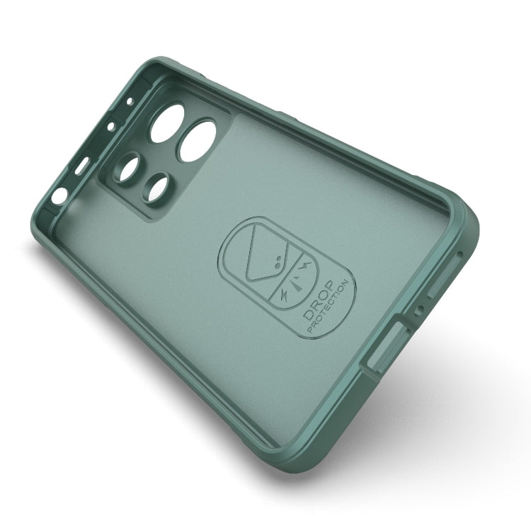 For Xiaomi Redmi Note 13 4G Global Magic Shield TPU + Flannel Phone Case(Dark Green) - Note 13 Cases by PMC TechLife | Online Shopping South Africa | PMC TechLife | Buy Now Pay Later Mobicred