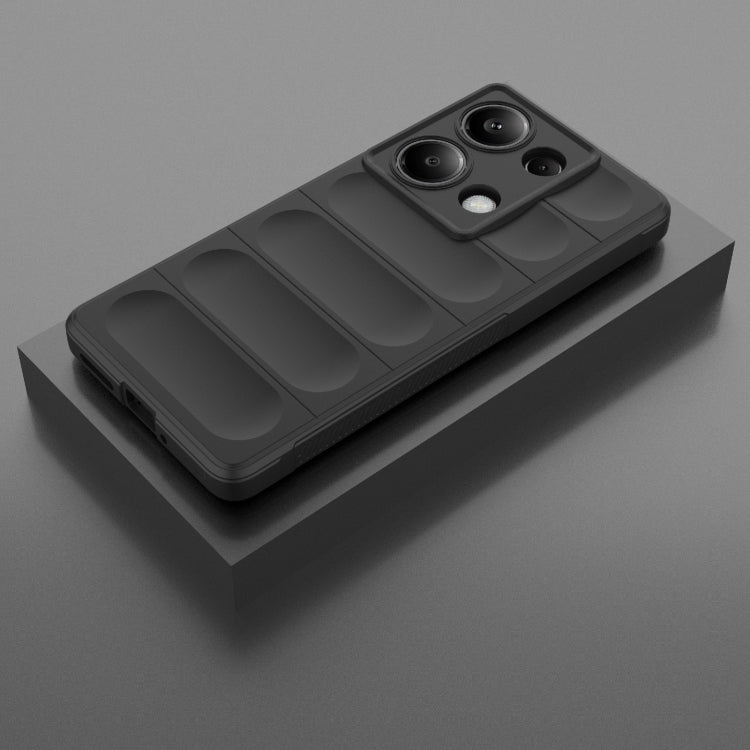 For Xiaomi Redmi Note 13 Pro 4G Global Magic Shield TPU + Flannel Phone Case(Black) - Note 13 Pro Cases by PMC TechLife | Online Shopping South Africa | PMC TechLife | Buy Now Pay Later Mobicred