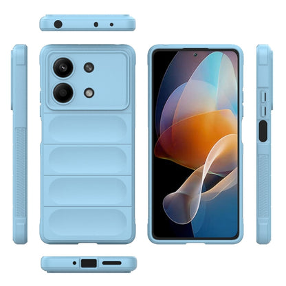 For Xiaomi Redmi Note 13R Pro 5G Magic Shield TPU + Flannel Phone Case(Light Blue) - Xiaomi Cases by PMC Jewellery | Online Shopping South Africa | PMC Jewellery | Buy Now Pay Later Mobicred