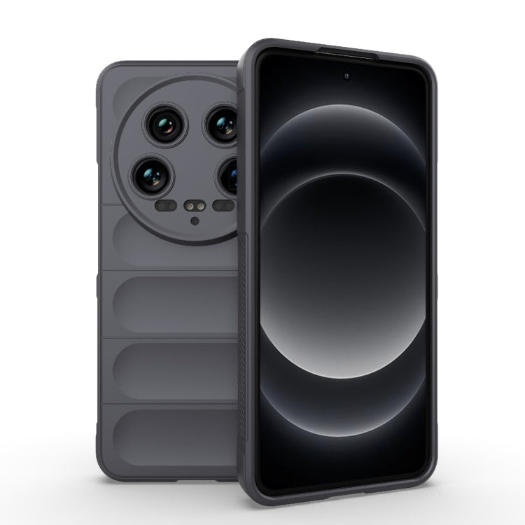 For Xiaomi 14 Ultra Magic Shield TPU + Flannel Phone Case(Dark Grey) - 14 Ultra Cases by PMC TechLife | Online Shopping South Africa | PMC TechLife | Buy Now Pay Later Mobicred