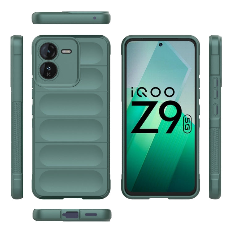 For vivo iQOO Z9 5G Magic Shield TPU + Flannel Phone Case(Dark Green) - vivo Cases by PMC Jewellery | Online Shopping South Africa | PMC Jewellery