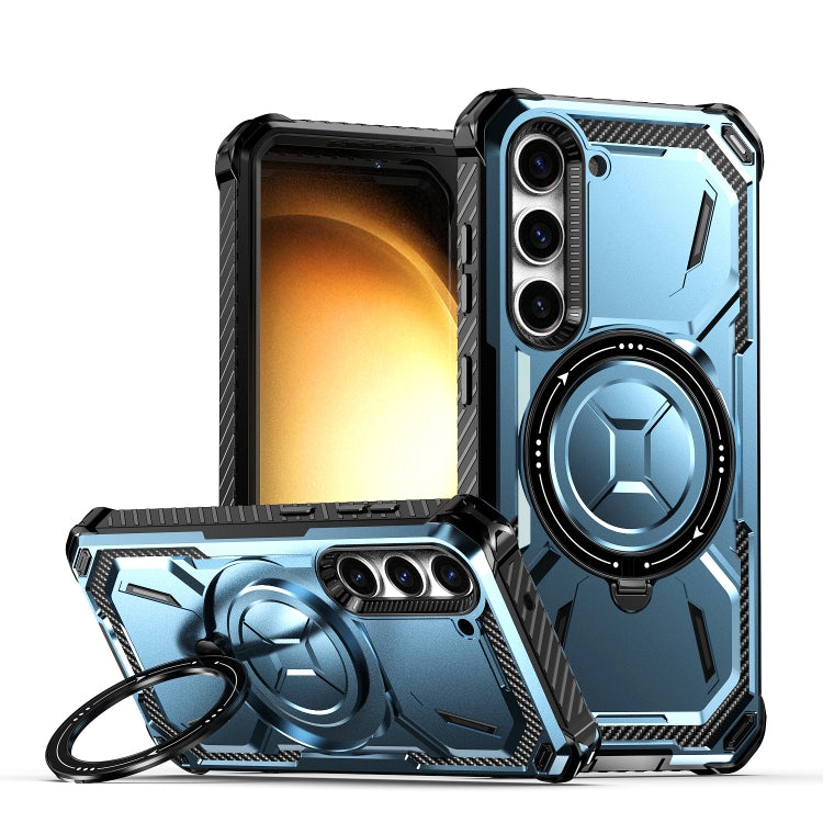 For Samsung Galaxy S24 5G Armor Series Holder Phone Case(Blue) - Galaxy S24 5G Cases by PMC Jewellery | Online Shopping South Africa | PMC Jewellery