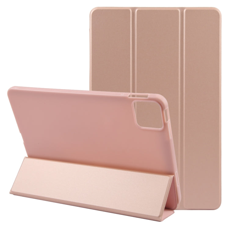 For Xiaomi Pad 6 Max 14 Three-fold Holder Flip Tablet Leather Case(Rose Gold) - free shipping - PMC TechLife - Order now!