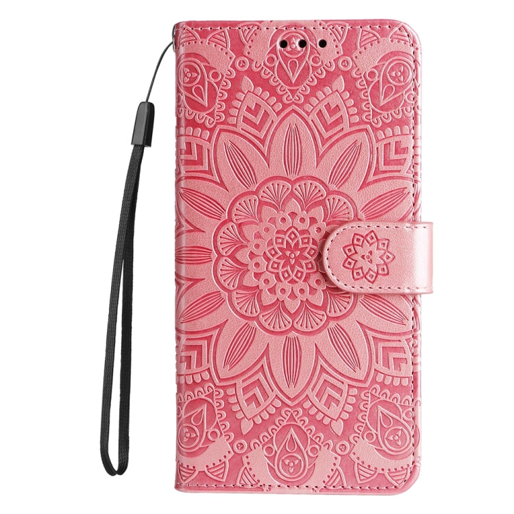 For Honor Magic6 Pro Embossed Sunflower Leather Phone Case(Rose Gold) - Honor Cases by PMC Jewellery | Online Shopping South Africa | PMC Jewellery | Buy Now Pay Later Mobicred