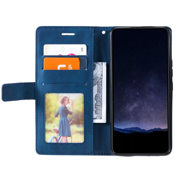 For Xiaomi Redmi 13C Skin Feel Splicing Leather Phone Case(Blue) - free shipping - PMC TechLife - Order now!