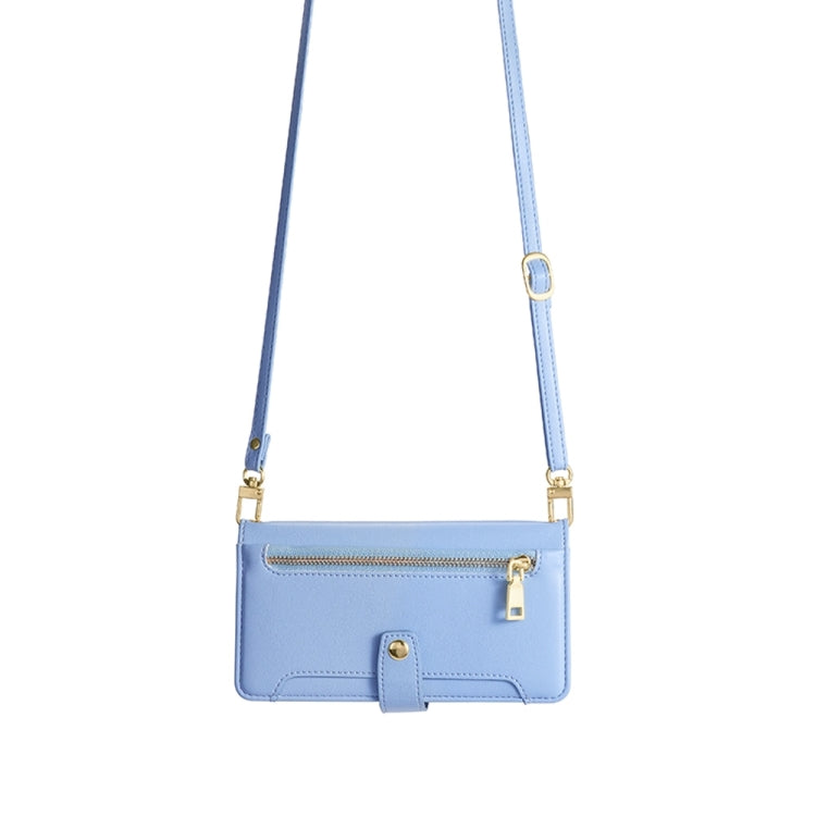 For Nokia G42 5G Lite Sheep Texture Cross-body Zipper Wallet Leather Phone Case(Blue) - Nokia Cases by PMC TechLife | Online Shopping South Africa | PMC TechLife | Buy Now Pay Later Mobicred