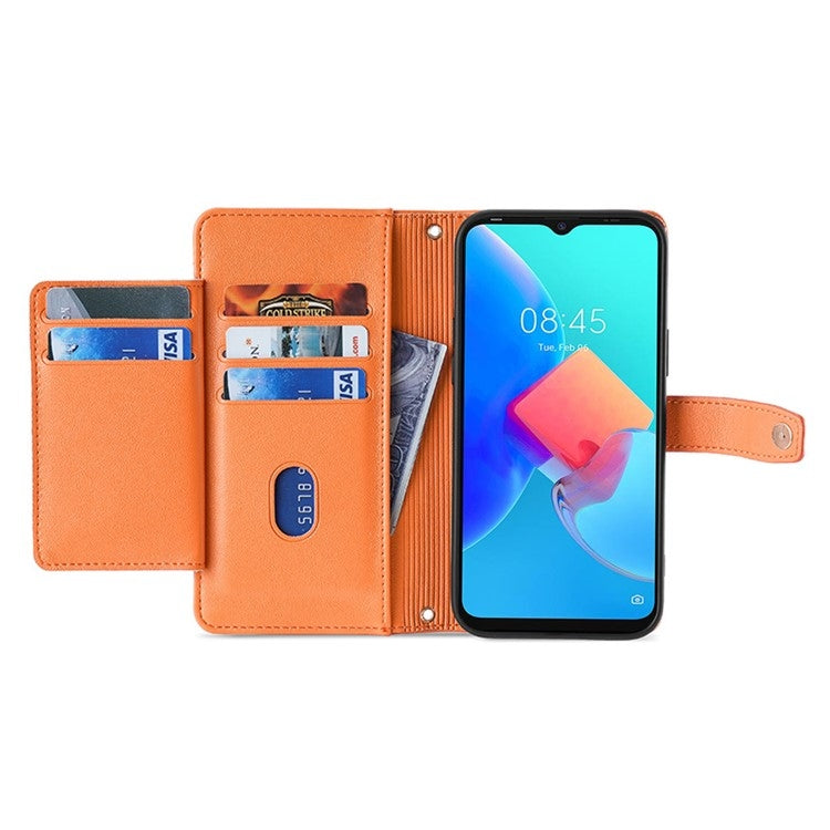 For Honor Magic6 5G Sheep Texture Cross-body Zipper Wallet Leather Phone Case(Orange) - Honor Cases by PMC TechLife | Online Shopping South Africa | PMC TechLife | Buy Now Pay Later Mobicred
