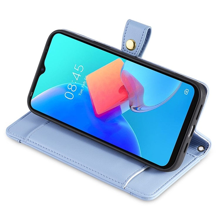 For Honor Magic6 5G Sheep Texture Cross-body Zipper Wallet Leather Phone Case(Blue) - Honor Cases by PMC TechLife | Online Shopping South Africa | PMC TechLife | Buy Now Pay Later Mobicred
