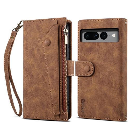 For Google Pixel 8 ESEBLE Retro Frosted RFID Flip Leather Phone Case(Brown) - Google Cases by ESEBLE | Online Shopping South Africa | PMC Jewellery | Buy Now Pay Later Mobicred