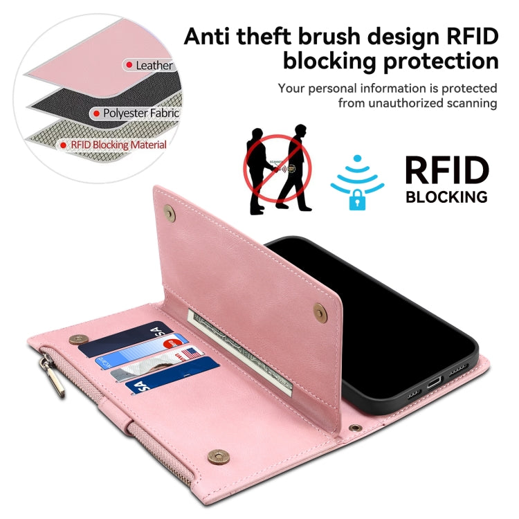 For Google Pixel 8 ESEBLE Retro Frosted RFID Flip Leather Phone Case(Rose Gold) - Google Cases by ESEBLE | Online Shopping South Africa | PMC TechLife | Buy Now Pay Later Mobicred