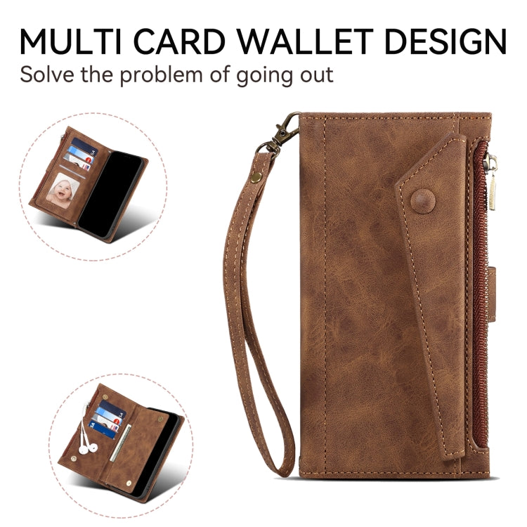 For Google Pixel 8A ESEBLE Retro Frosted RFID Flip Leather Phone Case(Brown) - Google Cases by ESEBLE | Online Shopping South Africa | PMC TechLife | Buy Now Pay Later Mobicred