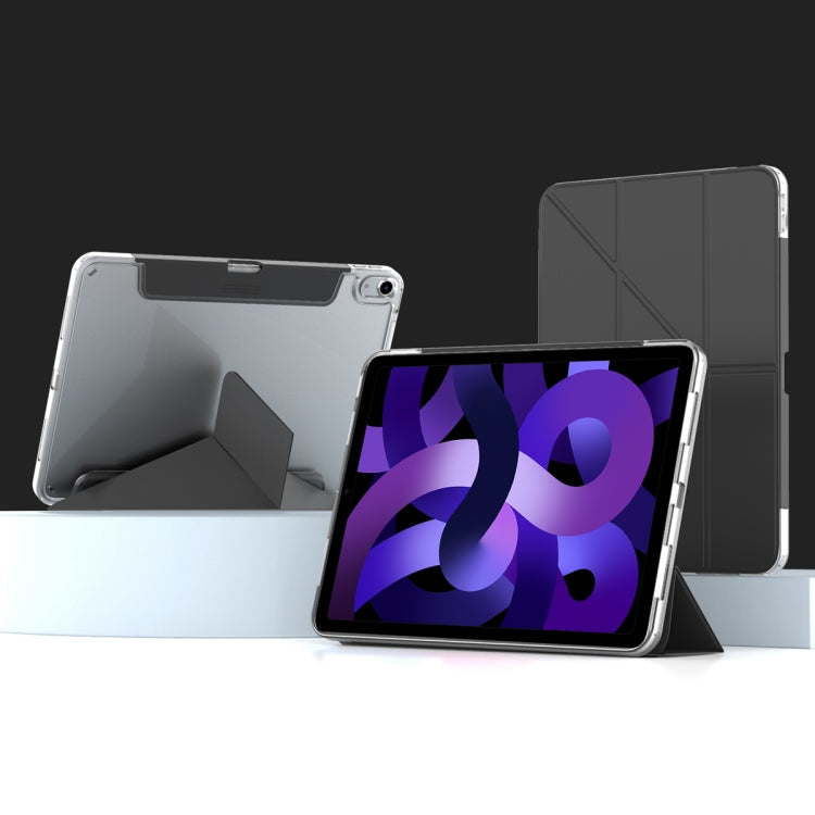 For iPad  Air 2022 / 2020 10.9 Mutural Deformation Stand Smart Leather Tablet Case(Black) - free shipping - PMc TechLife - Order now!