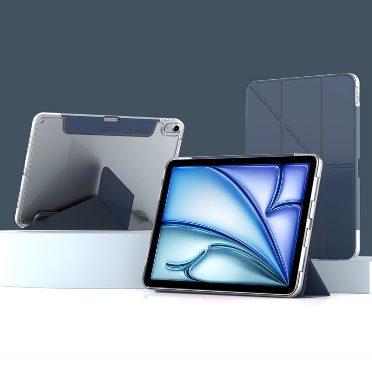For iPad Air 13 2025 / 2024 Mutural Deformation Stand Smart Leather Tablet Case(Dark Blue) - free shipping - PMC TechLife - Order now!