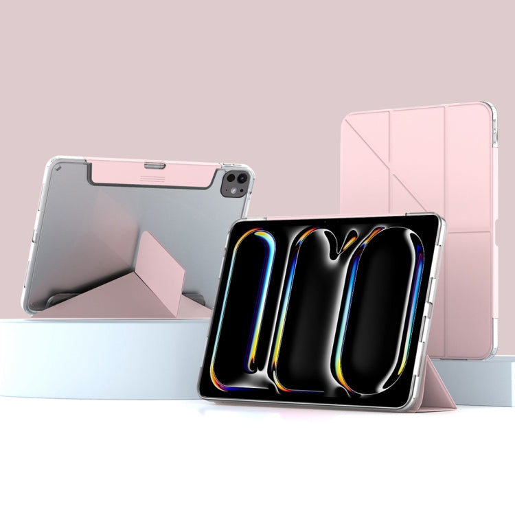 For iPad Pro 11 2024 Mutural Deformation Stand Smart Leather Tablet Case(Pink) - free shipping - PMC TechLife - Order now!