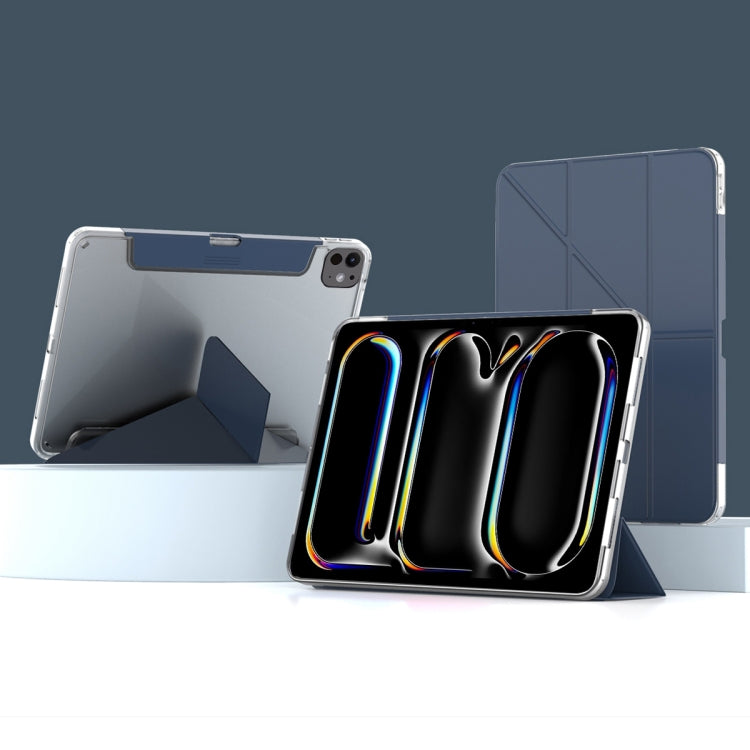 For iPad Pro 13 2024 Mutural Deformation Stand Smart Leather Tablet Case(Dark Blue) - free shipping - PMC TechLife - Order now!