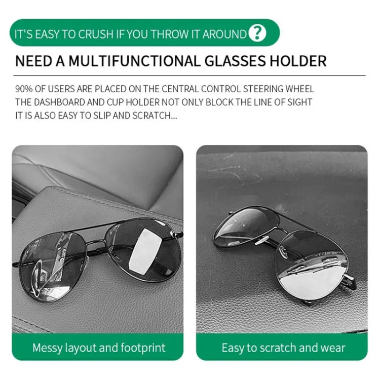 Car Sun Visor Glasses Holder Multifunctional Card Clip Storage Rack(Blue) - Sunglasses & Glasses Clips by PMC TechLife | Online Shopping South Africa | PMC TechLife | Buy Now Pay Later Mobicred