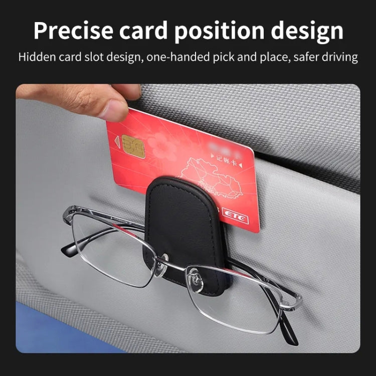 Car Sun Visor Glasses Holder Multifunctional Card Clip Storage Rack(Dark Green) - Sunglasses & Glasses Clips by PMC TechLife | Online Shopping South Africa | PMC TechLife | Buy Now Pay Later Mobicred