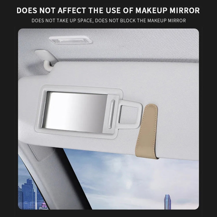 Car Sun Visor Glasses Holder Multifunctional Card Clip Storage Rack(Grey) - Sunglasses & Glasses Clips by PMC TechLife | Online Shopping South Africa | PMC TechLife | Buy Now Pay Later Mobicred