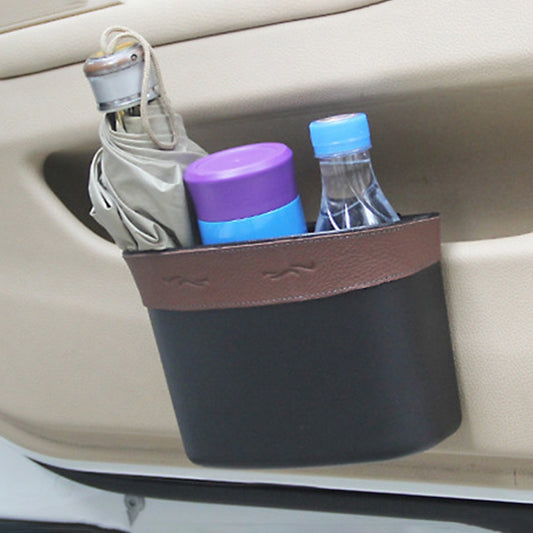 Car Trash Can Car Hanging Sundries Storage Box(Brown) - Stowing Tidying by PMC Jewellery | Online Shopping South Africa | PMC Jewellery | Buy Now Pay Later Mobicred