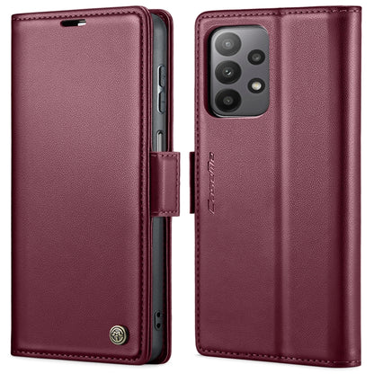 For Samsung Galaxy A23 CaseMe 023 Butterfly Buckle Litchi Texture RFID Anti-theft Leather Phone Case(Wine Red) - Galaxy Phone Cases by CaseMe | Online Shopping South Africa | PMC Jewellery | Buy Now Pay Later Mobicred