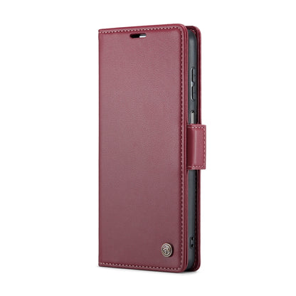 For Samsung Galaxy A23 CaseMe 023 Butterfly Buckle Litchi Texture RFID Anti-theft Leather Phone Case(Wine Red) - Galaxy Phone Cases by CaseMe | Online Shopping South Africa | PMC Jewellery | Buy Now Pay Later Mobicred