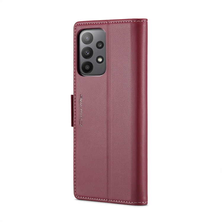 For Samsung Galaxy A23 CaseMe 023 Butterfly Buckle Litchi Texture RFID Anti-theft Leather Phone Case(Wine Red) - Galaxy Phone Cases by CaseMe | Online Shopping South Africa | PMC Jewellery | Buy Now Pay Later Mobicred