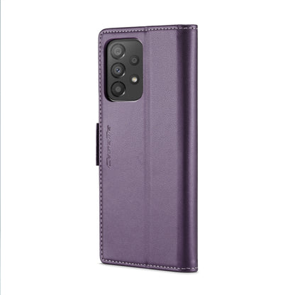 For Samsung Galaxy A33 5G CaseMe 023 Butterfly Buckle Litchi Texture RFID Anti-theft Leather Phone Case(Pearly Purple) - Galaxy Phone Cases by CaseMe | Online Shopping South Africa | PMC Jewellery | Buy Now Pay Later Mobicred