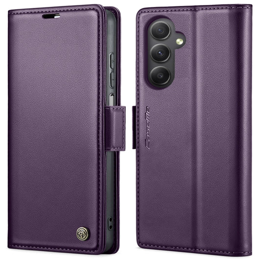 For Samsung Galaxy A34 5G CaseMe 023 Butterfly Buckle Litchi Texture RFID Anti-theft Leather Phone Case(Pearly Purple) - Galaxy Phone Cases by CaseMe | Online Shopping South Africa | PMC Jewellery | Buy Now Pay Later Mobicred