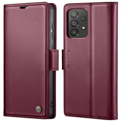 For Samsung Galaxy A73 5G CaseMe 023 Butterfly Buckle Litchi Texture RFID Anti-theft Leather Phone Case(Wine Red) - Galaxy Phone Cases by CaseMe | Online Shopping South Africa | PMC Jewellery | Buy Now Pay Later Mobicred