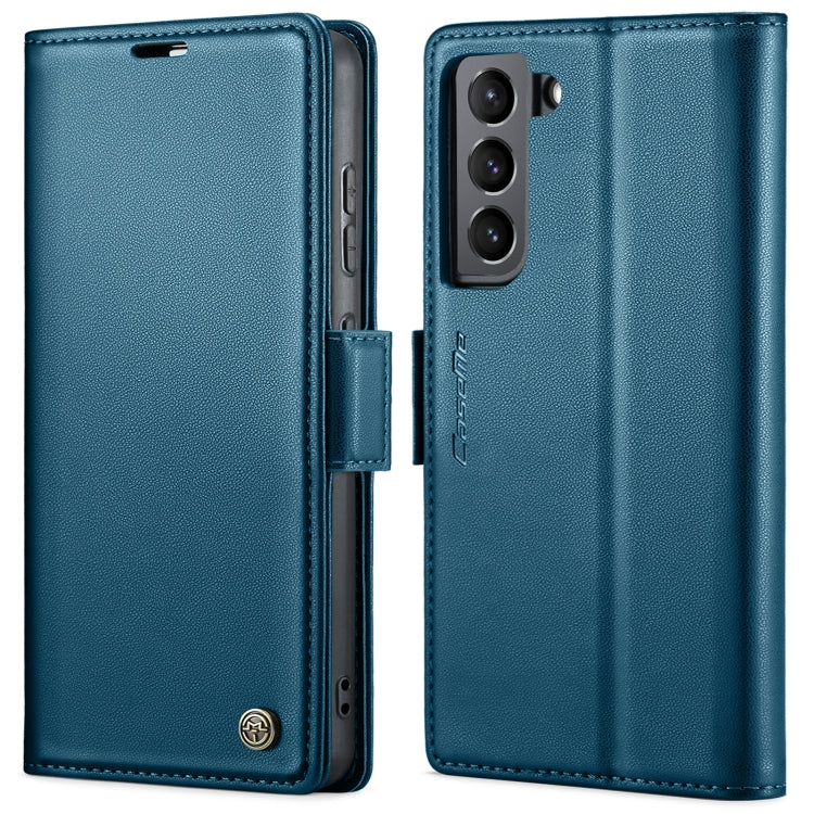 For Samsung Galaxy S22+ 5G CaseMe 023 Butterfly Buckle Litchi Texture RFID Anti-theft Leather Phone Case(Blue) - Galaxy S22+ 5G Cases by CaseMe | Online Shopping South Africa | PMC Jewellery | Buy Now Pay Later Mobicred