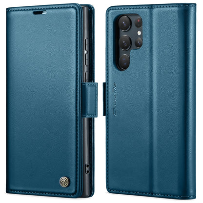 For Samsung Galaxy S22 Ultra 5G CaseMe 023 Butterfly Buckle Litchi Texture RFID Anti-theft Leather Phone Case(Blue) - Galaxy S22 Ultra 5G Cases by CaseMe | Online Shopping South Africa | PMC Jewellery | Buy Now Pay Later Mobicred