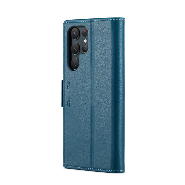 For Samsung Galaxy S22 Ultra 5G CaseMe 023 Butterfly Buckle Litchi Texture RFID Anti-theft Leather Phone Case(Blue) - Galaxy S22 Ultra 5G Cases by CaseMe | Online Shopping South Africa | PMC Jewellery | Buy Now Pay Later Mobicred