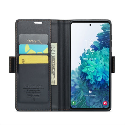 For Samsung Galaxy S20 FE CaseMe 023 Butterfly Buckle Litchi Texture RFID Anti-theft Leather Phone Case(Black) - Galaxy S20 FE Cases by CaseMe | Online Shopping South Africa | PMC Jewellery | Buy Now Pay Later Mobicred