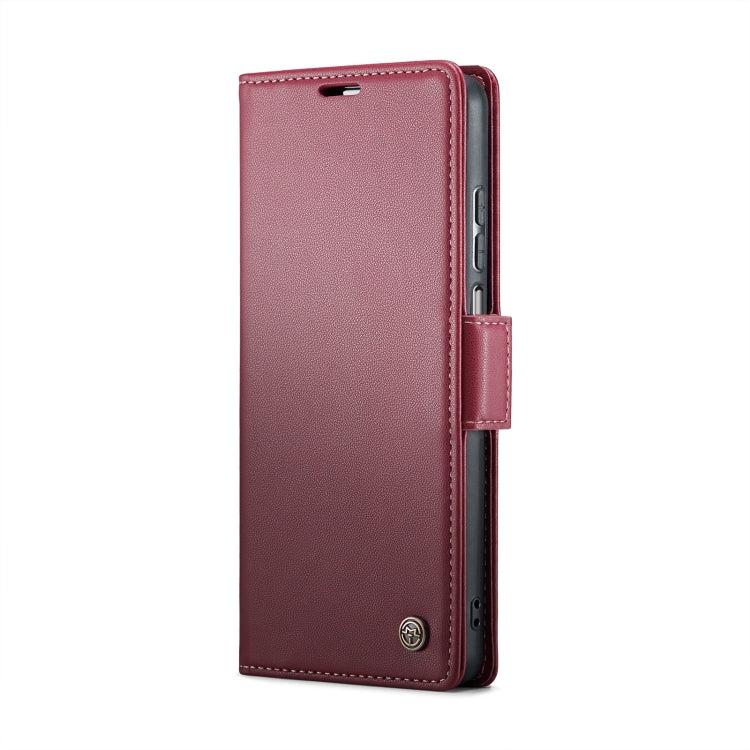 For Samsung Galaxy A12 5G CaseMe 023 Butterfly Buckle Litchi Texture RFID Anti-theft Leather Phone Case(Wine Red) - Galaxy Phone Cases by CaseMe | Online Shopping South Africa | PMC Jewellery | Buy Now Pay Later Mobicred