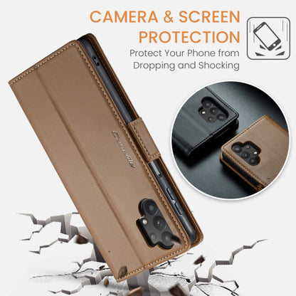 For Samsung Galaxy A32 5G / M32 5G CaseMe 023 Butterfly Buckle Litchi Texture RFID Anti-theft Leather Phone Case(Brown) - Galaxy Phone Cases by CaseMe | Online Shopping South Africa | PMC Jewellery | Buy Now Pay Later Mobicred