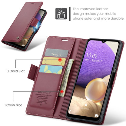 For Samsung Galaxy A32 5G / M32 5G CaseMe 023 Butterfly Buckle Litchi Texture RFID Anti-theft Leather Phone Case(Wine Red) - Galaxy Phone Cases by CaseMe | Online Shopping South Africa | PMC Jewellery | Buy Now Pay Later Mobicred