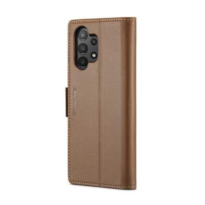 For Samsung Galaxy A13 4G/5G/A04s/A04/M13 5G CaseMe 023 Butterfly Buckle Litchi Texture RFID Anti-theft Leather Phone Case(Brown) - Galaxy Phone Cases by CaseMe | Online Shopping South Africa | PMC Jewellery | Buy Now Pay Later Mobicred